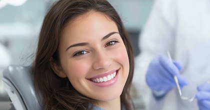 Portrait of happy dental patient